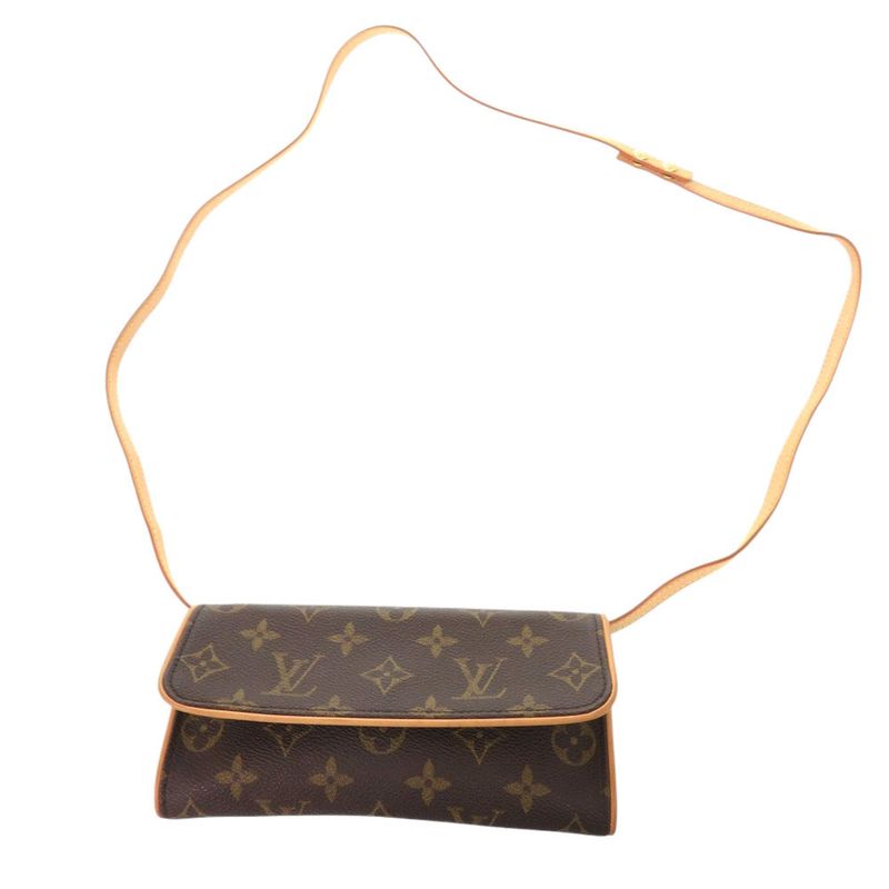 Louis Vuitton Pochette Twin PM Monogram Brown Shoulder Bag 1056 — view 5