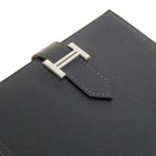 Hermes Bearn Compact Bifold Wallet Blue Nuit Silver Hardware Vo Madame — view 7