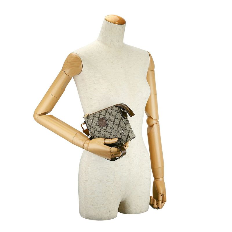 Gucci Shoulder Bag Interlocking G Beige Ebony — view 8