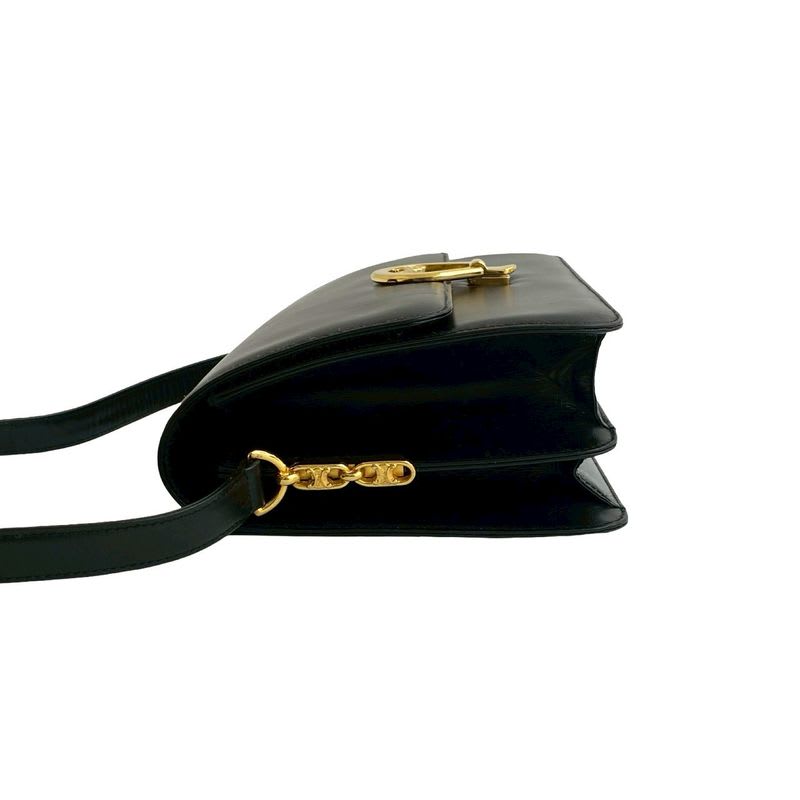 Celine Vintage Carriage Hardware Horseshoe Leather Semi