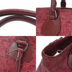 Celine Handbag Leather Bordeaux Pink Horse-drawn Carriage For Everyday Use — view 4