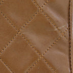 Chanel Quilted Plastic Handle Vintage Lambskin Beige Handbag — view 8