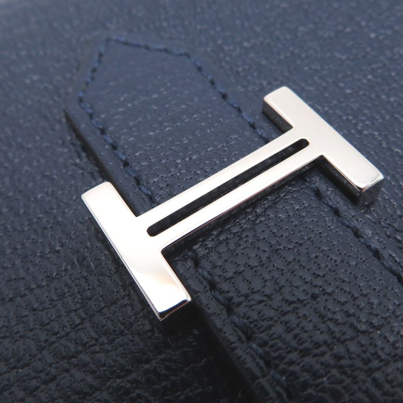 Hermes Trifold Chevre Navy Wallet — view 5