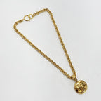 Chanel Coco Mark Round Necklace 94 P Gold Plated Vintage — view 4