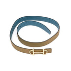 Hermes Belt Gamma New Blue Jean Biscuit Rose Gold Hardware 85 cm — view 4