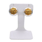 Chanel Coco Mark Metal GP Silver Gold Round Vintage — view 3