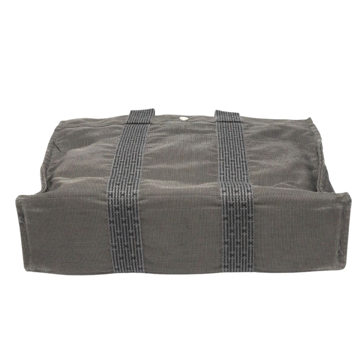 Hermes Yale Line Tote MM Canvas Bag Gray — view 5