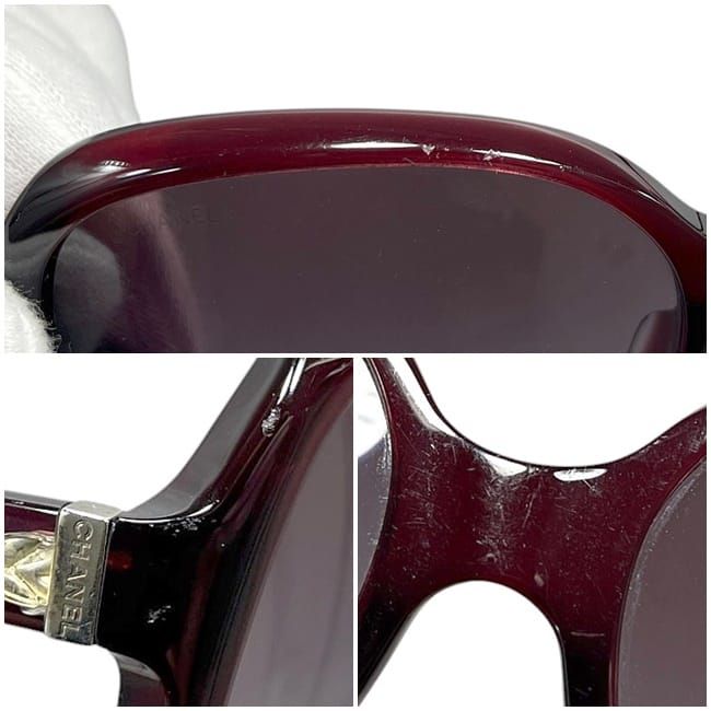 Chanel Sunglasses In Bordeaux Gradient 5196 Acetate — view 8