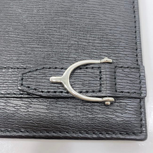 Gucci Bifold Wallet Black Horsebit Billfold — view 5
