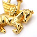 Hermes Pegase Pegasus Cadenas Charm Pendant Top Accessory Gold Color Clothing — view 7