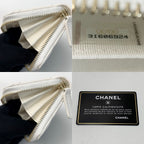 Chanel Coco Mark Caviar Leather Classic Zip Coin Purse Quilted Ap0216 White — view 7