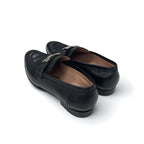 Hermes Paris Loafers Shoes Leather Black Silver Moccasins Flat Hhardware — view 4