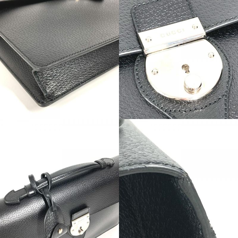 Gucci Handbag Logo Leather Black — view 7