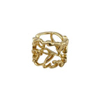 Chanel Ring Coco Mark Abd440 12 Rhinestone Chain Gold Love — view 4