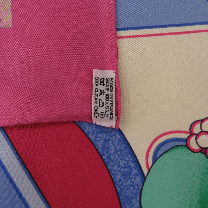 Hermes Carre 90 Tibet II 2 Silk Pink Scarf 0217 — view 3