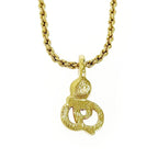 Christian Dior GP Rhinestone CD Logo Necklace Gold — view 3