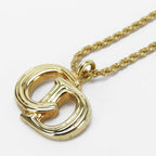 Christian Dior Necklace Metal Gold Plated Accessories CD Logo — view 3