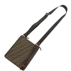 Fendi Zucca Pattern Vintage Sakosh Leather Brown Shoulder Bag 0463 — view 3