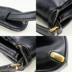 Gucci Vintage Sherry Line 2-Way Clutch Calf Black Shoulder Bag — view 9
