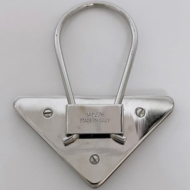 Prada Key Ring Pink Silver Hardware 1 Ap276 — view 4