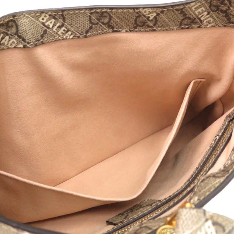 Gucci Balenciaga Jackie Polyester Cotton Beige 0294 Handbag — view 8
