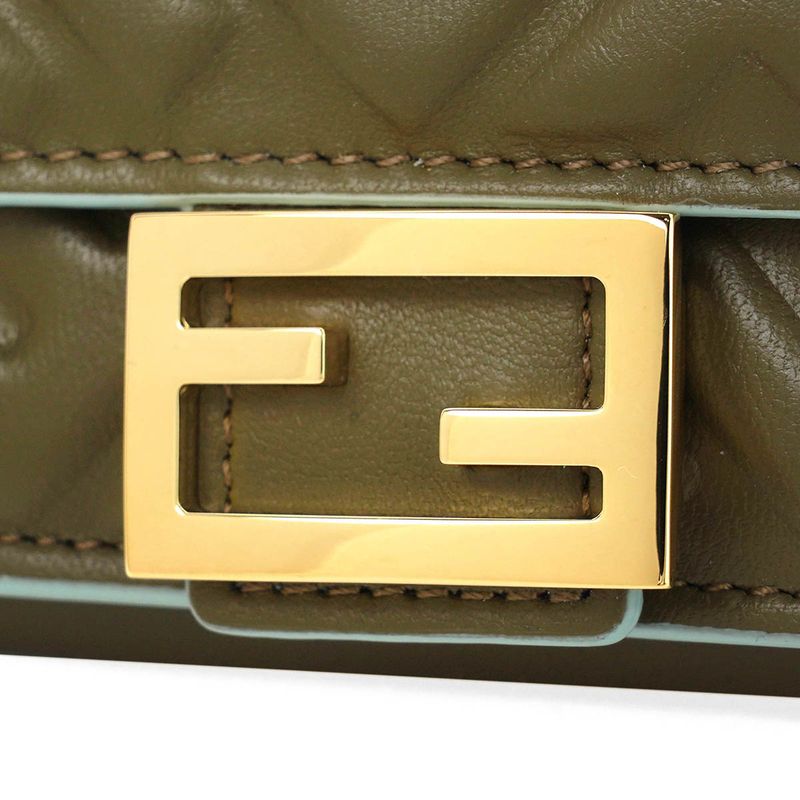 Fendi Trifold Wallet Baguette Green — view 8