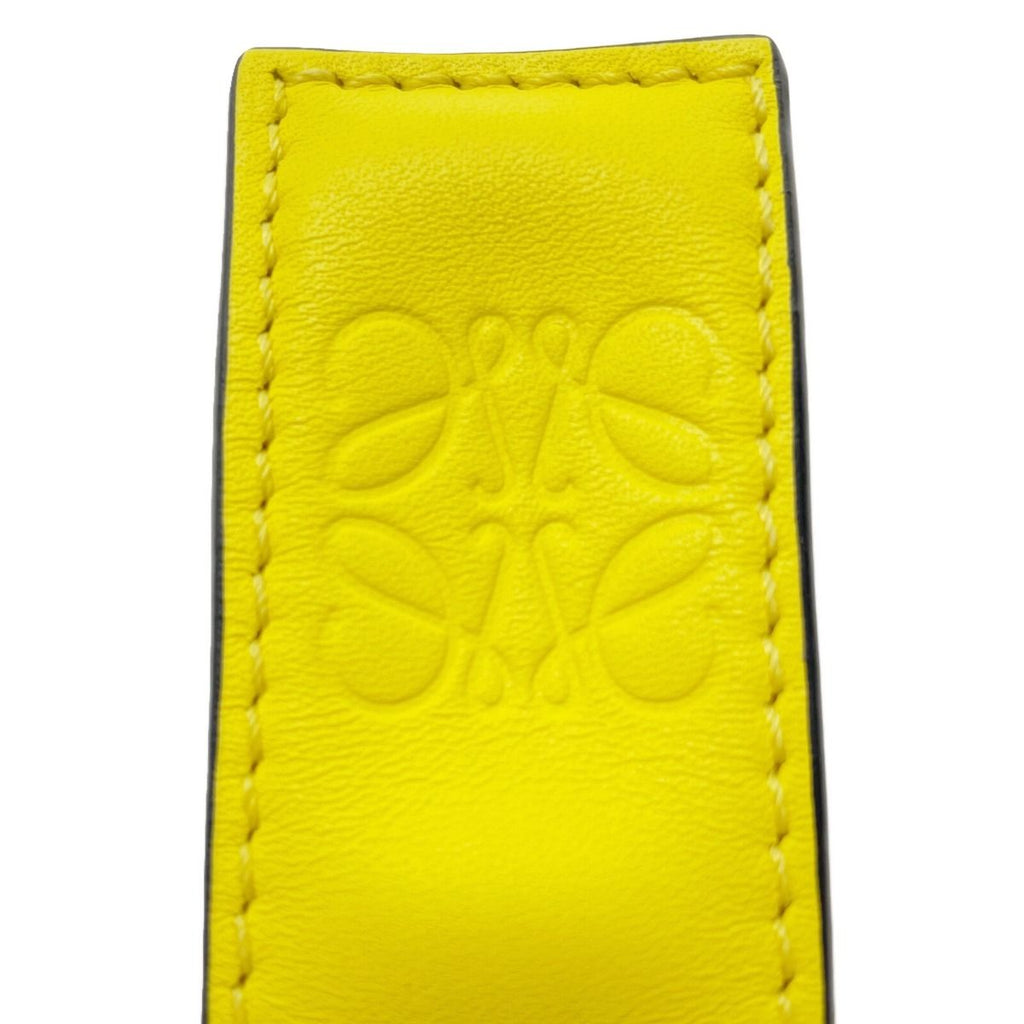 Loewe Slap Bracelet Anagram Yellow Leather Accessories — view 4