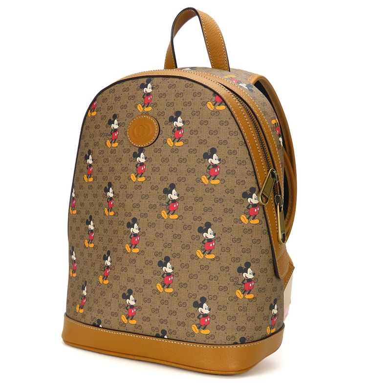 Gucci Backpack Daypack Small GG Supreme Canvas Brown Camel — view 2