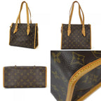 Louis Vuitton Tote Bag Popincourt O Monogram Nubuck Brown Gold Hardware — view 2