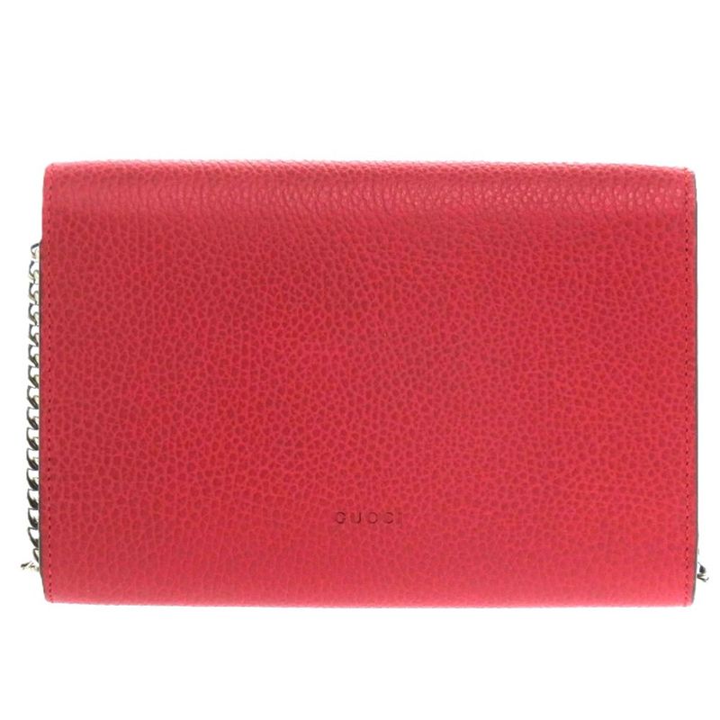 Gucci Dionysus Long Wallet Leather Red 0671 Chain — view 3