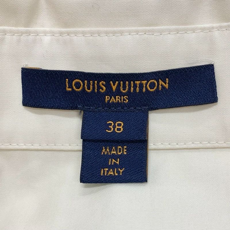 Louis Vuitton Dress Cotton Beige Black Red Scarf Safari Shirt Logo — view 6