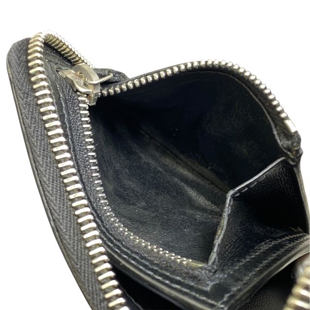 Saint Laurent Paris Fold Wallet Compact Round Zipper Leather — view 8
