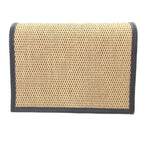 Gucci Horsebit Compact Wallet Canvas Leather Beige Navy Blue Bifold — view 3