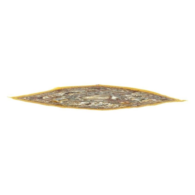 Hermes Silk Scarf Carre 90 Pleated Decoupages Yellow White — view 2