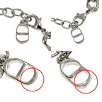 Dior Bracelet Silver Color Logo Rhinestone Accessory Man — view 5