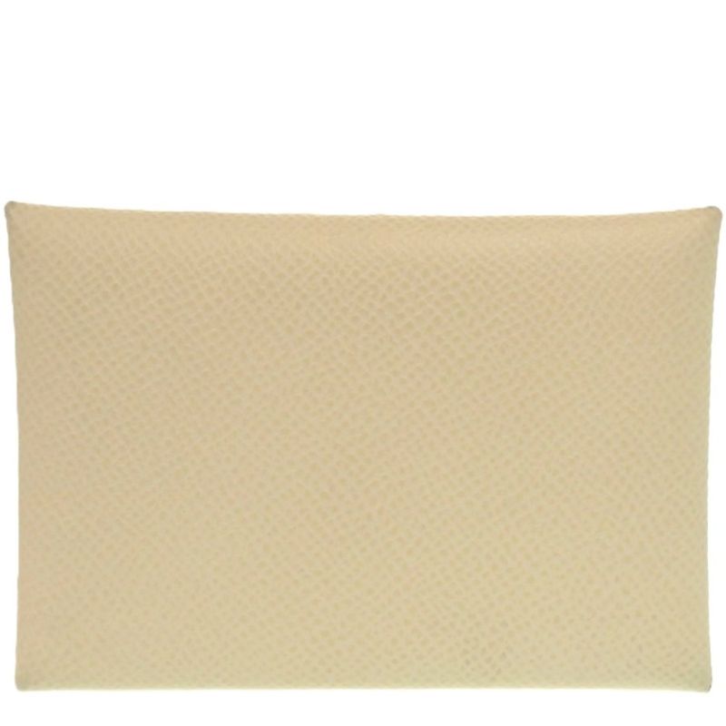 Hermes Calvi Duo Vaux Epson Cles White Coin Case Wallet 1002 — view 2