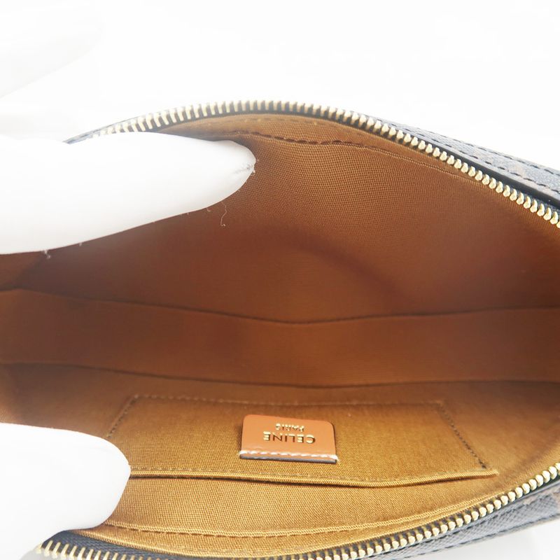 Celine Mini Camera Triomphe Shoulder Bag Pouch Brown Multicolor — view 7