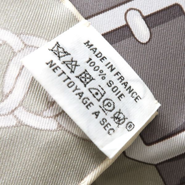 Hermes Carre 90 Grand Manege Great Training Gray Scarf S Silk — view 7