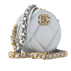 Chanel Tote 19 Quilted Chain Shoulder Lambskin Silver — view 2
