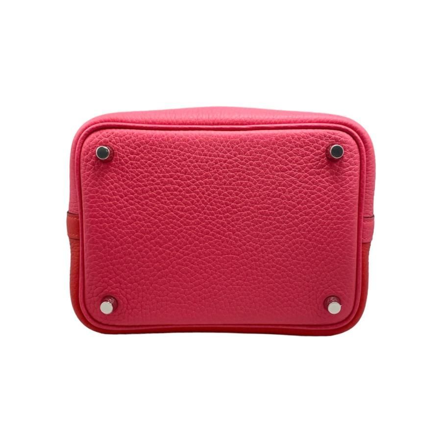 Hermes Handbag Picotin Lock PM Cazac Rouge Ducou Rose Extreme Blue — view 3