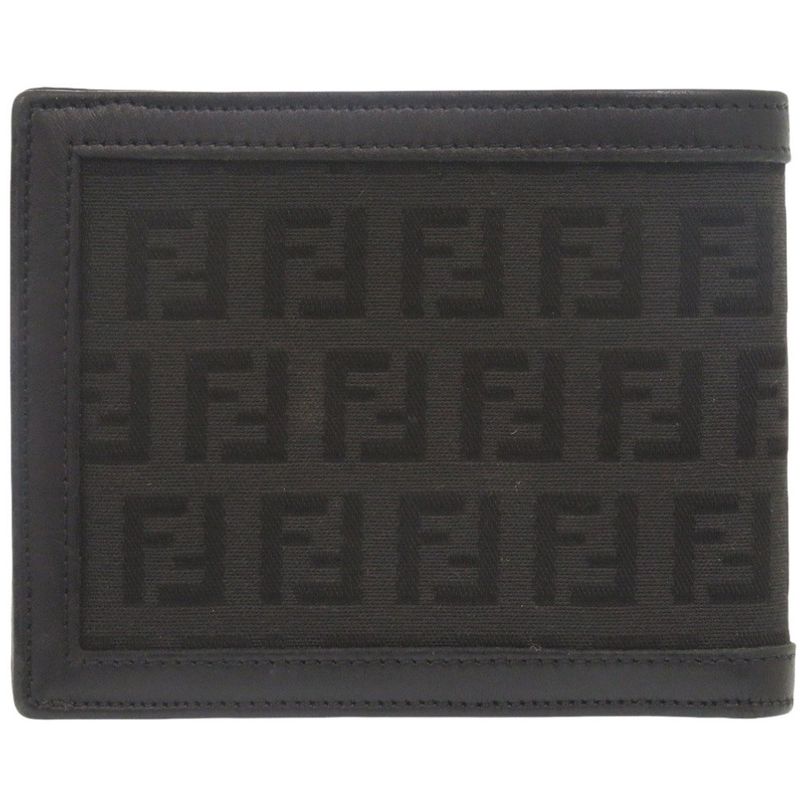 Fendi Zucca 7 M0001 Canvas Black Bifold Wallet 0887 — view 3