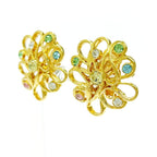 Yves Saint Laurent GP Rhinestone Flower Earrings — view 3