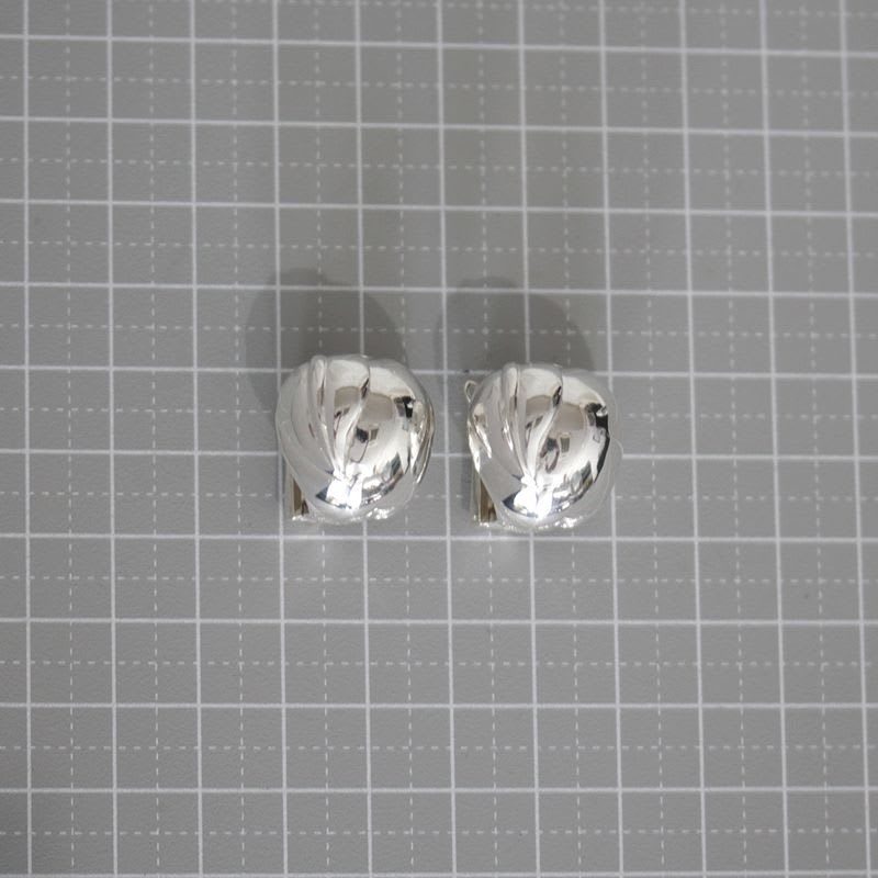 Hermes Apple Motif Earrings Silver 925 Vintage E1397 — view 6