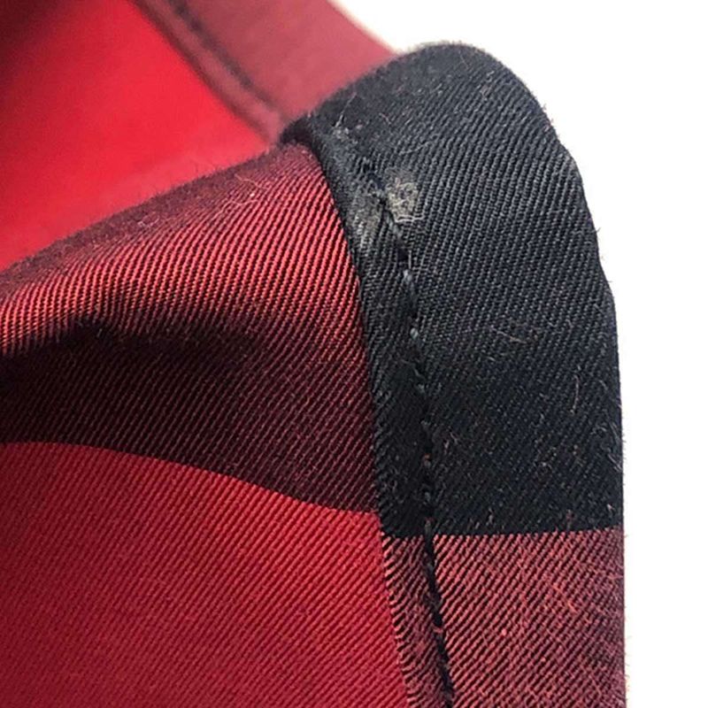 Christian Dior 19 AW Double L Canvas Check Tote Bag Red — view 9