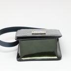 Louis Vuitton Damier Vernis Club Handbag Petrol Blue Shoulder Bag — view 4