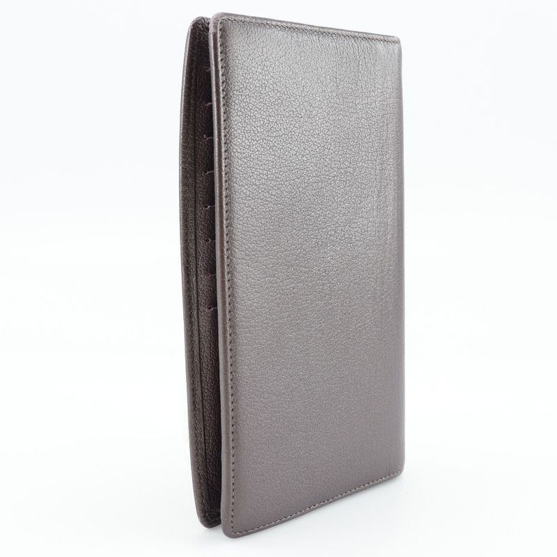 Chanel Camellia Coco Mark Leather Metallic Purple Long Wallet — view 3