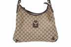 Gucci Bag Handbag GG Canvas Leather Beige Brown Gold — view 2