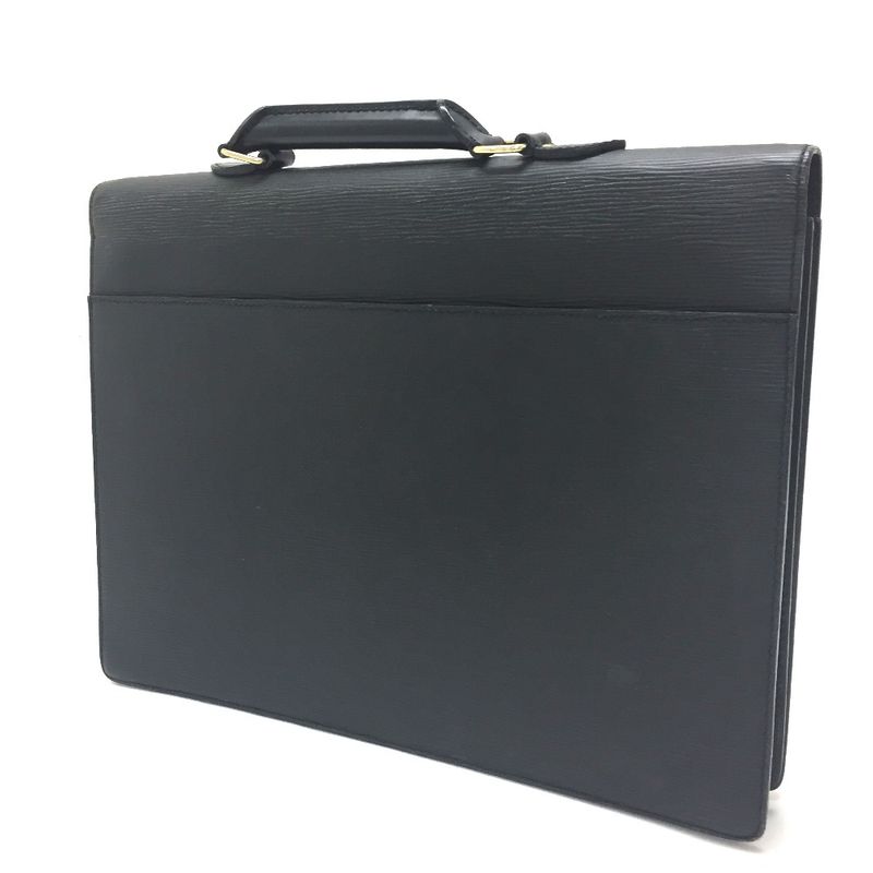 Louis Vuitton Business Bag Serviette Ambassador Epi Leather Creel Black — view 3