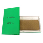 Bottega Veneta Intrecciato Leather Brown Round Zipper Long Wallet 0387 — view 2