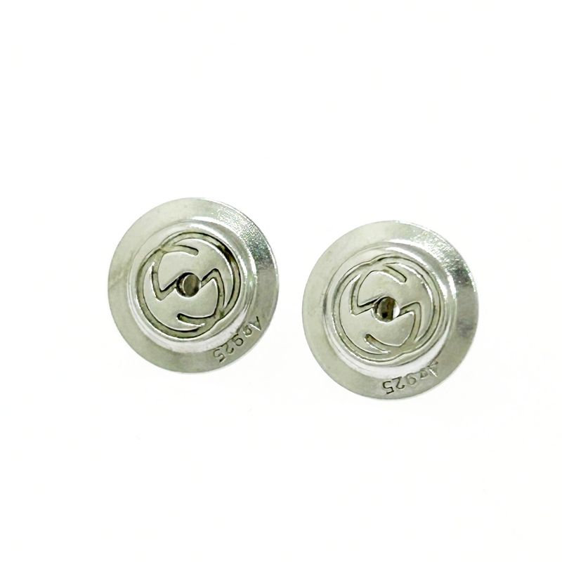 Gucci Silver Heart Amethyst Earrings 4.7 g 925 Engraved — view 8